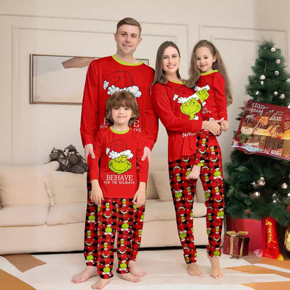 Grinch Family Plaid Christmas Pajama Set