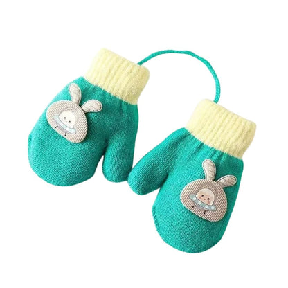 Cartoon Baby Knit Mittens