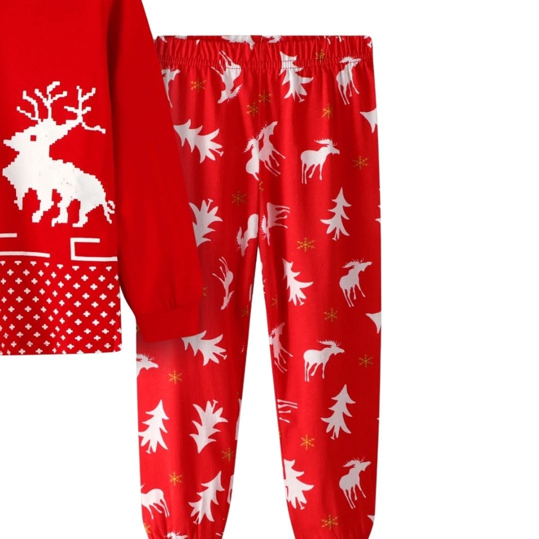 Christmas Elk Pajama Set for Kids