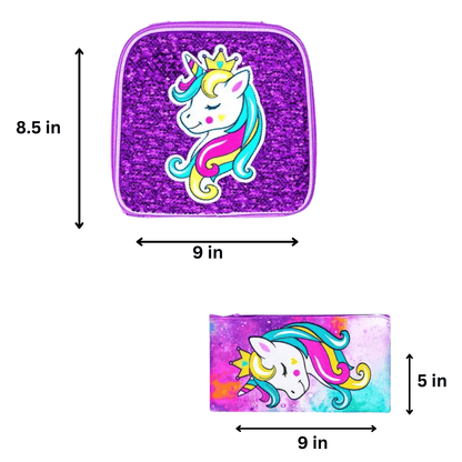 Unicorn Backpack Glow-in-the-dark 3Pcs Rolling Set