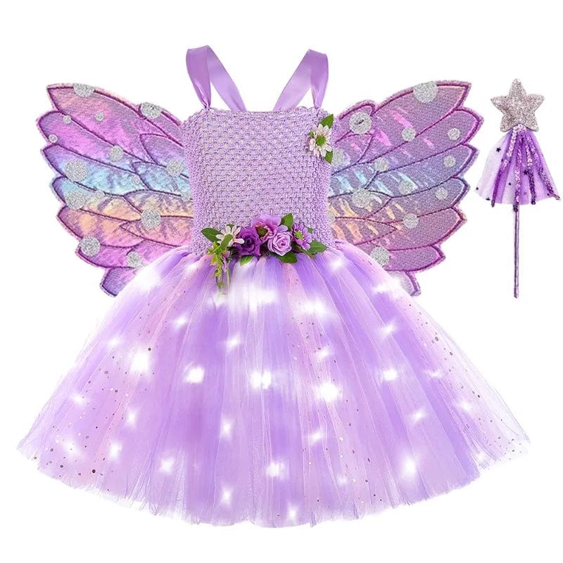 Fairy Costume Girls Fairy Tutu Dress with Wings