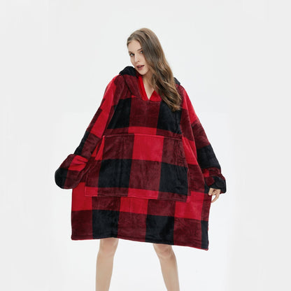 Plaid Comfort Blanket Hoodie