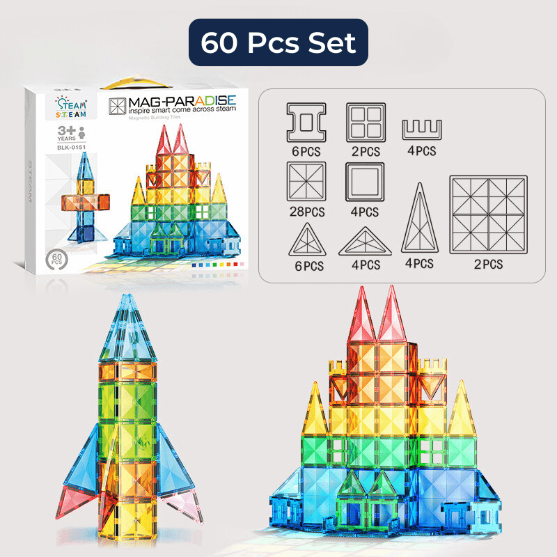 Magnetic Blocks Castle Building Set