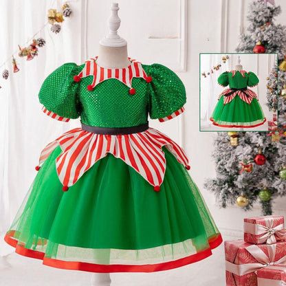 Jolly Elf Princess Kids Costume