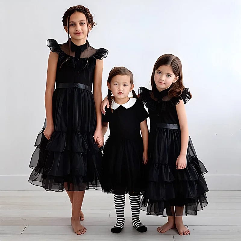 Wednesday Addams Costume Kids Fancy Gothic Costume