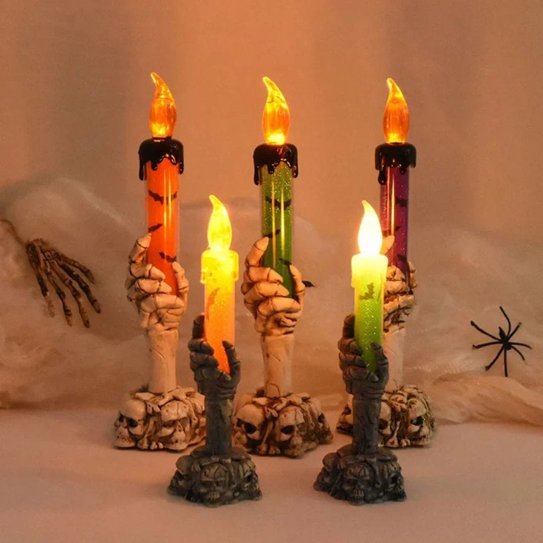 Halloween Decoration Skeleton Hand LED Candle