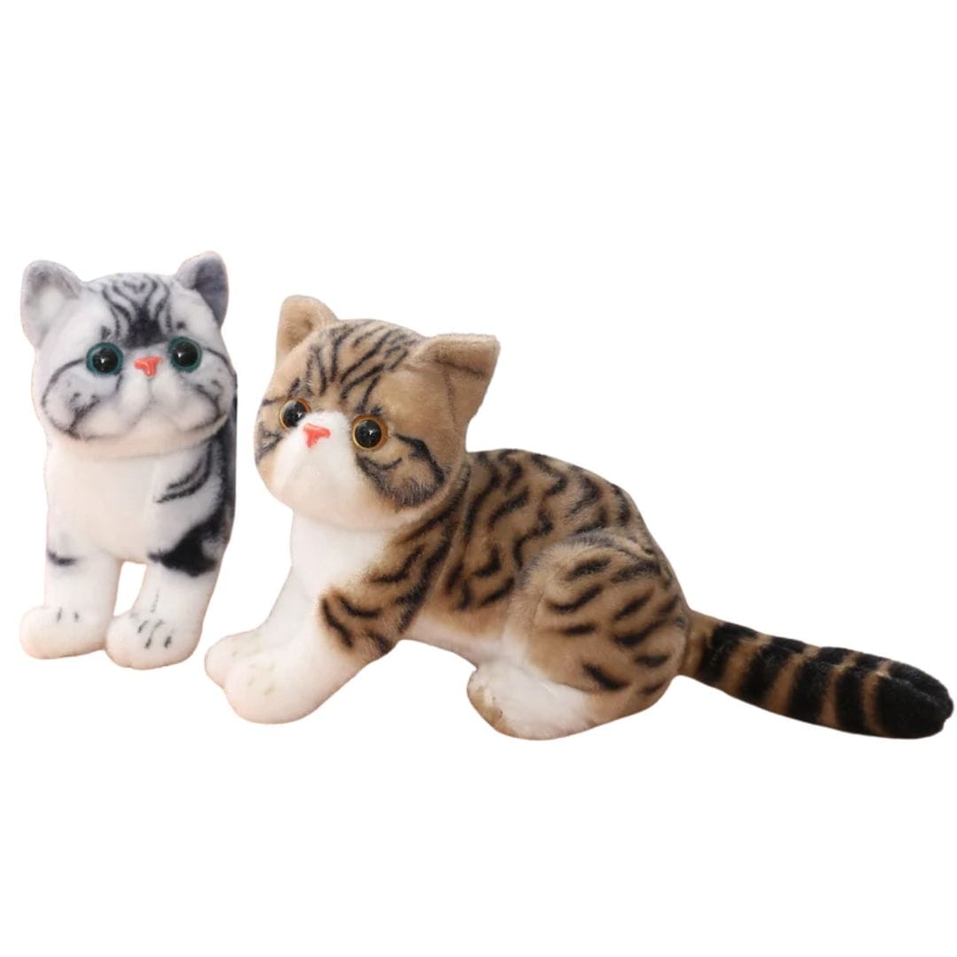 Realistic Calico Cat Plush 10.2 in