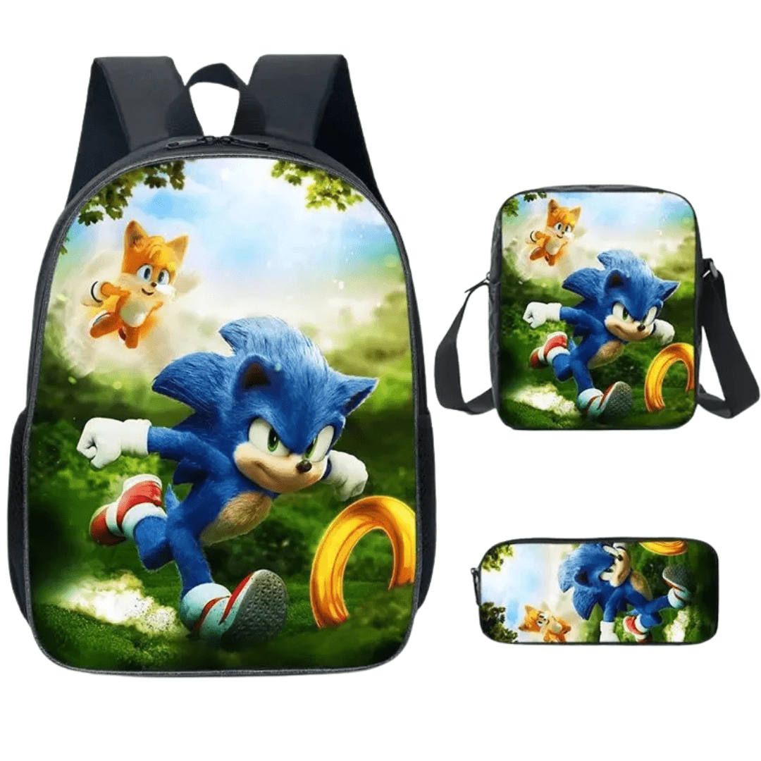 Sonic Backpack Three-Piece Set