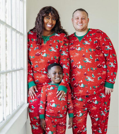 Festive Red Christmas Family Pajama Set