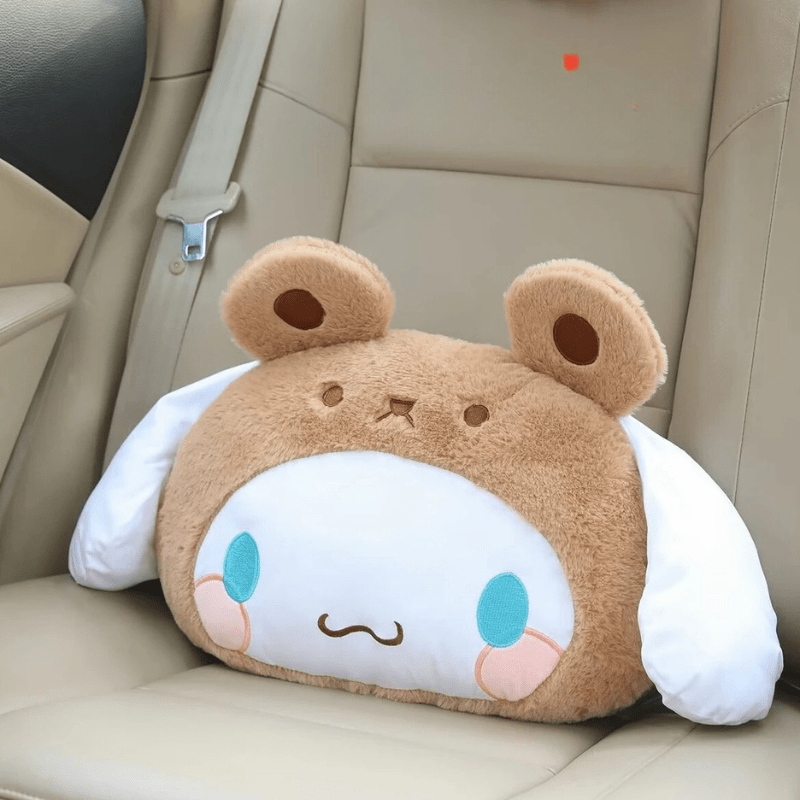 Kuromi Plush Car Headrest & Cushion Set