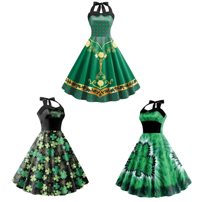 Leprechaun Costume - Women's Halterneck St. Patrick's Day Dress