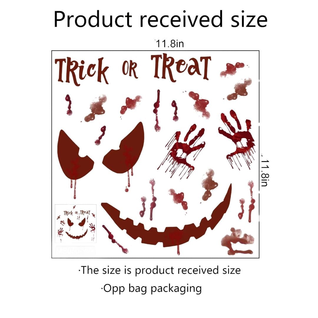 Halloween Decoration Bloody Toilet Lid & Wall Stickers