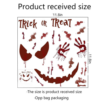 Halloween Decoration Bloody Toilet Lid & Wall Stickers