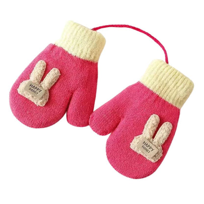 Cartoon Baby Knit Mittens