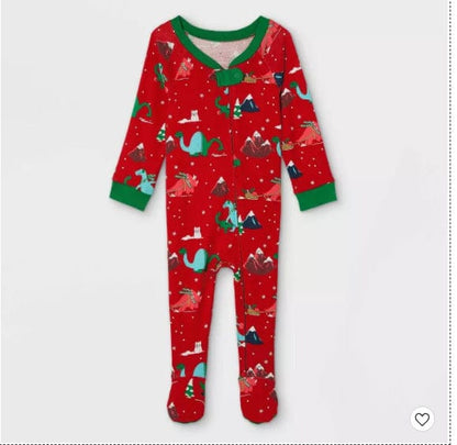 Festive Red Christmas Family Pajama Set