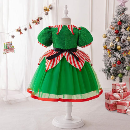 Jolly Elf Princess Kids Costume