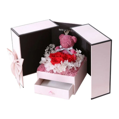 Eternal Rose Luxury Rose Bear Gift Box