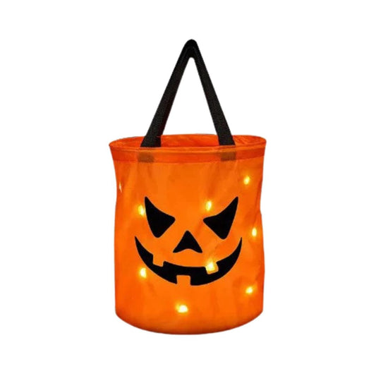 Halloween Decoration LED Pumpkin Trick-or-Treat Bag