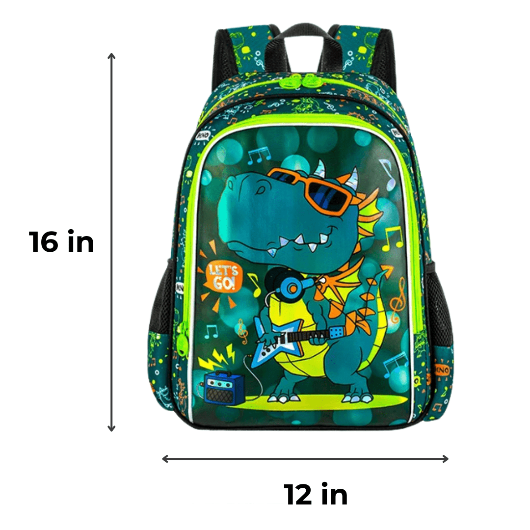 16" Dinosaur Backpack 3pcs with Lunch Box