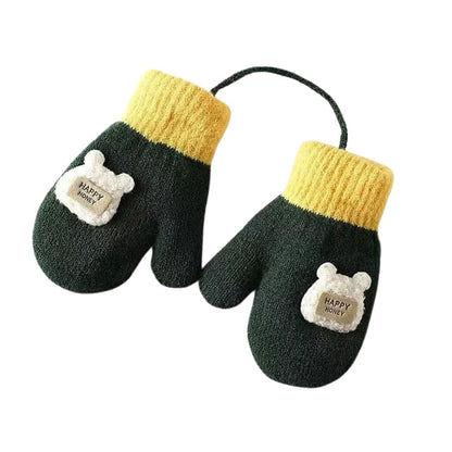 Cartoon Baby Knit Mittens