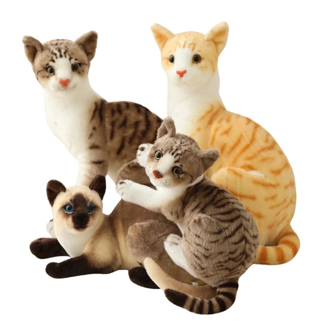 Lifelike Siamese Cat Plush