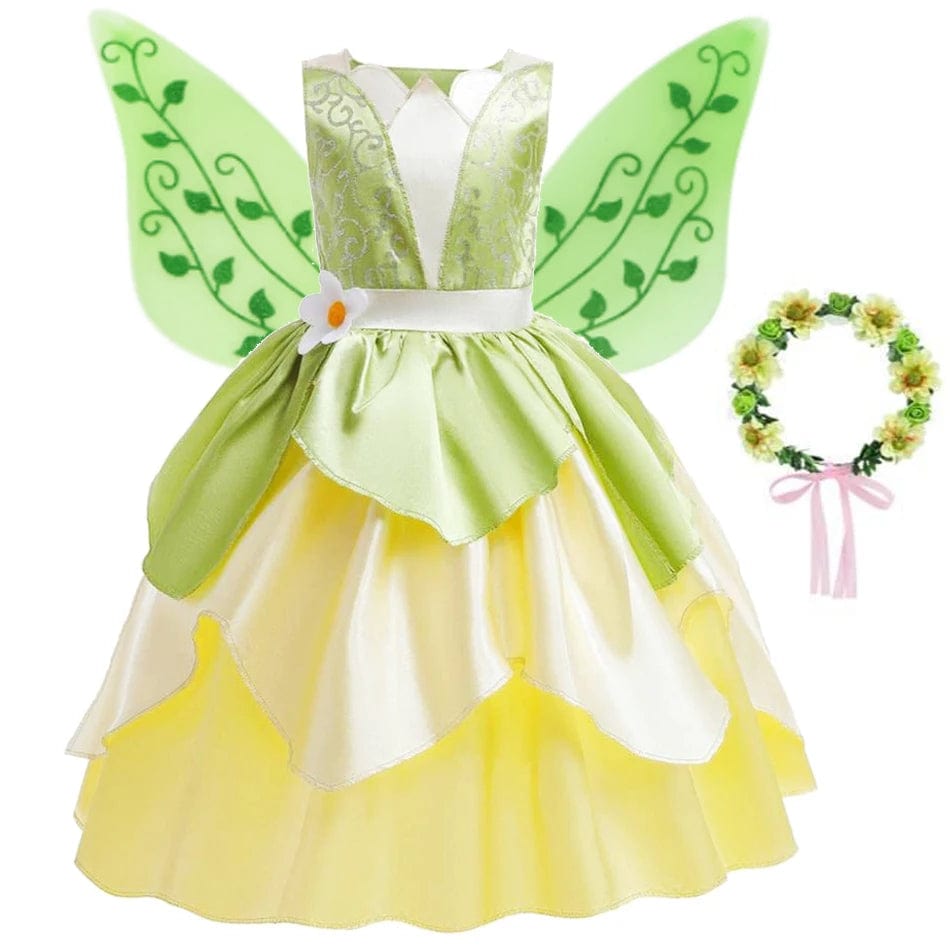 Princess Tiana Fairy Costume Dress