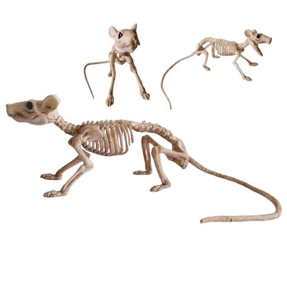 Halloween Skeleton Animal Decorations - Bat, Mouse, Crow, Rat