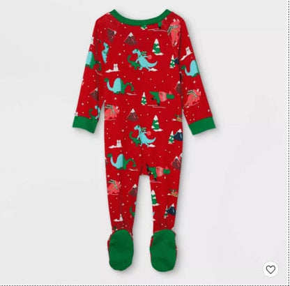 Festive Red Christmas Family Pajama Set