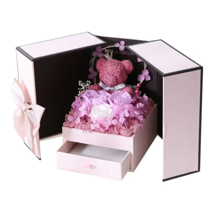 Eternal Rose Luxury Rose Bear Gift Box