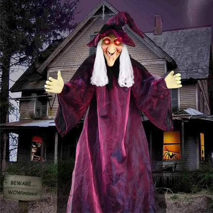 Halloween Decoration Voice-Controlled Hanging Witch