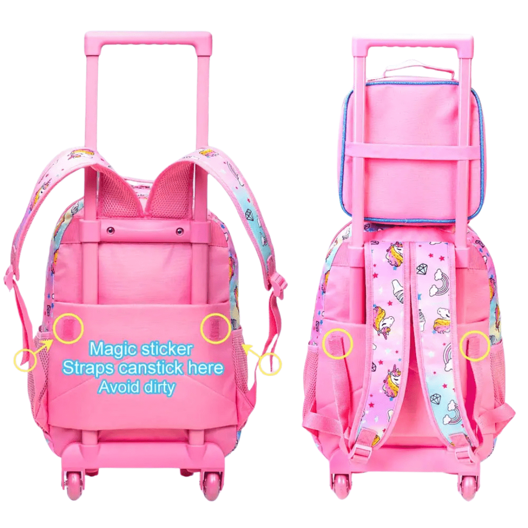 Unicorn Backpack Glow-in-the-dark 3Pcs Rolling Set