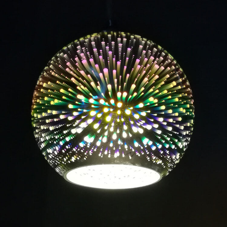 Vibrant 3D Firework Glass Pendant Light