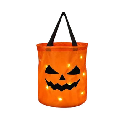 Halloween Decoration LED Pumpkin Trick-or-Treat Bag