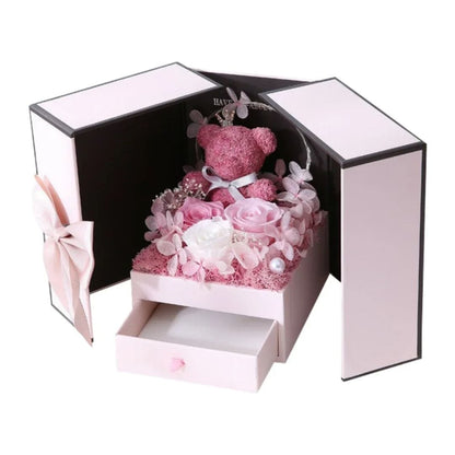 Eternal Rose Luxury Rose Bear Gift Box