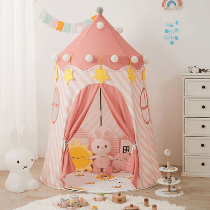 Play Tent with Bear Design and Curtains