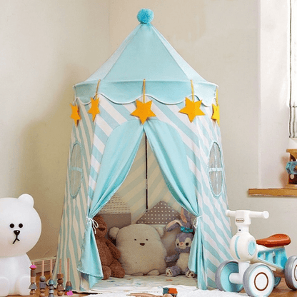 Play Tent with Bear Design and Curtains