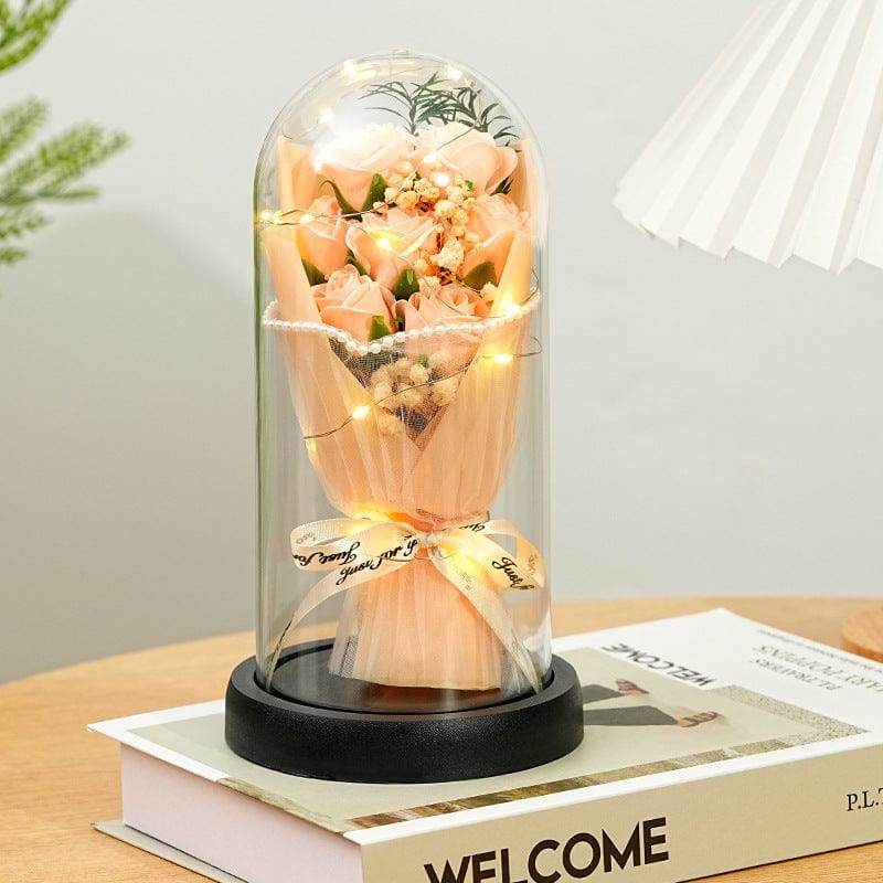 Eternal Rose Everlasting LED Flower Bouquet Dome