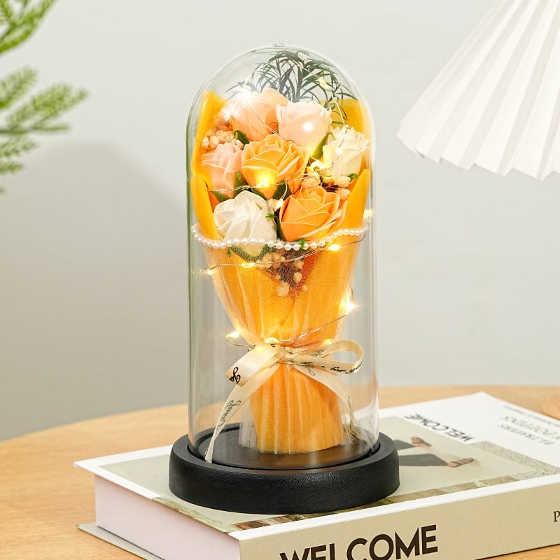 Eternal Rose Everlasting LED Flower Bouquet Dome