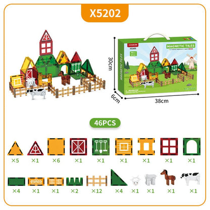 Farm Animal Magnetic Blocks Set