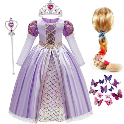 Rapunzel Long Hair Princess Dress