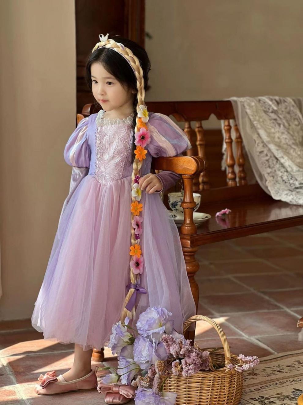 Rapunzel Fantasy Puff Sleeve Dress