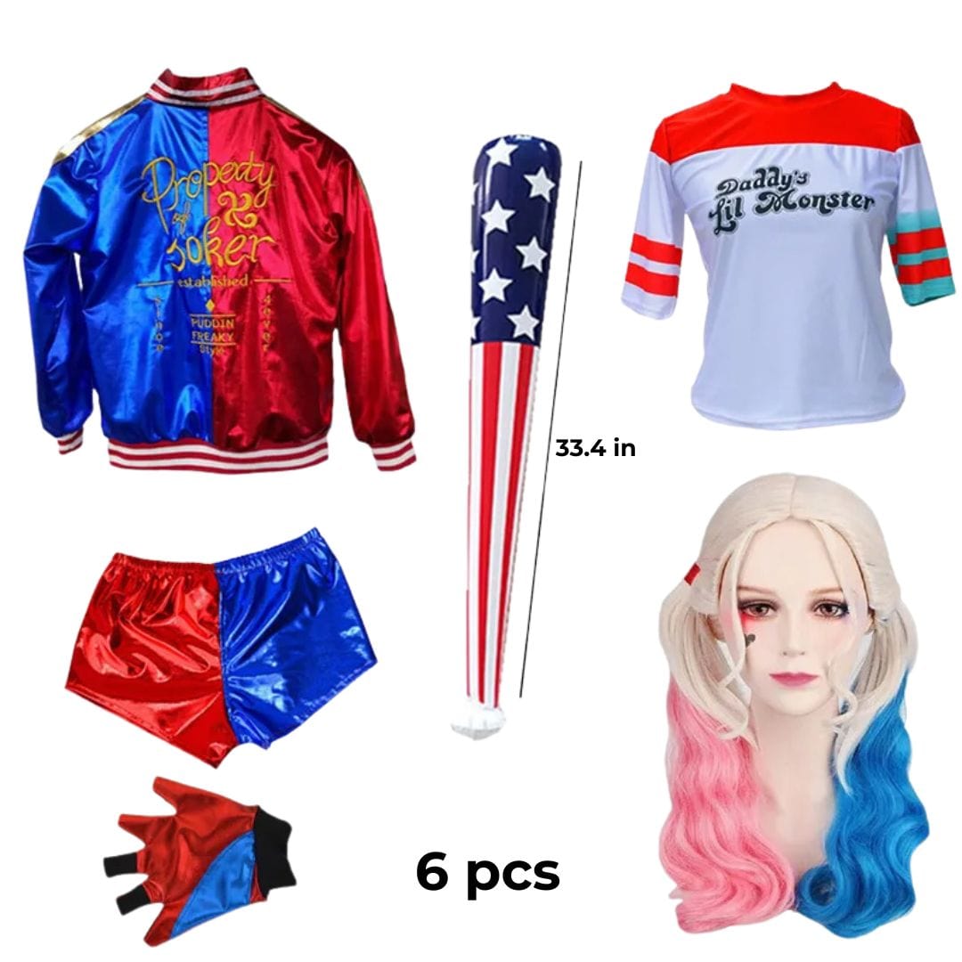 Kids Harley Quinn Cosplay Costume