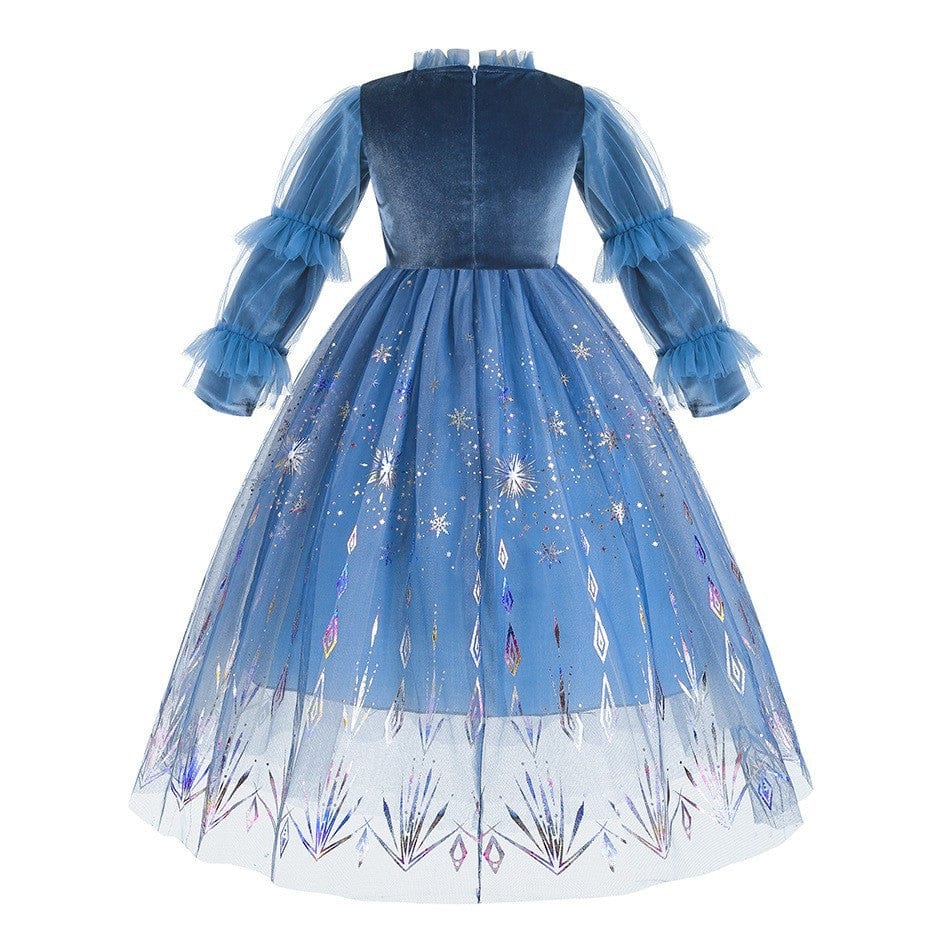 Winter Princess Elsa Long Sleeve Dress