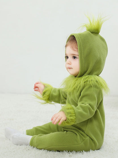 Cozy Grinch Romper Costume