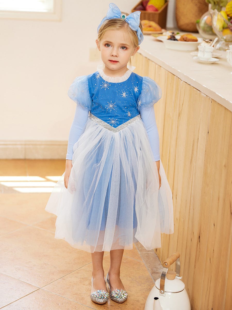 Elsa Celebrity Long Sleeve Puffy Dress