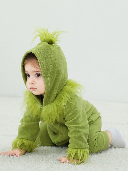 Cozy Grinch Romper Costume