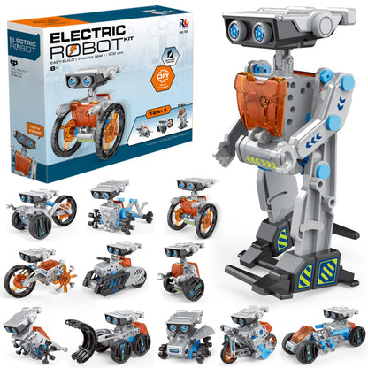 RoboBuilder Kit – 12-in-1 Electric Solar Robot Set