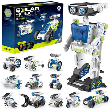 RoboBuilder Kit – 12-in-1 Electric Solar Robot Set