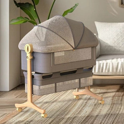 Foldable Wooden Rocking Baby Bassinet