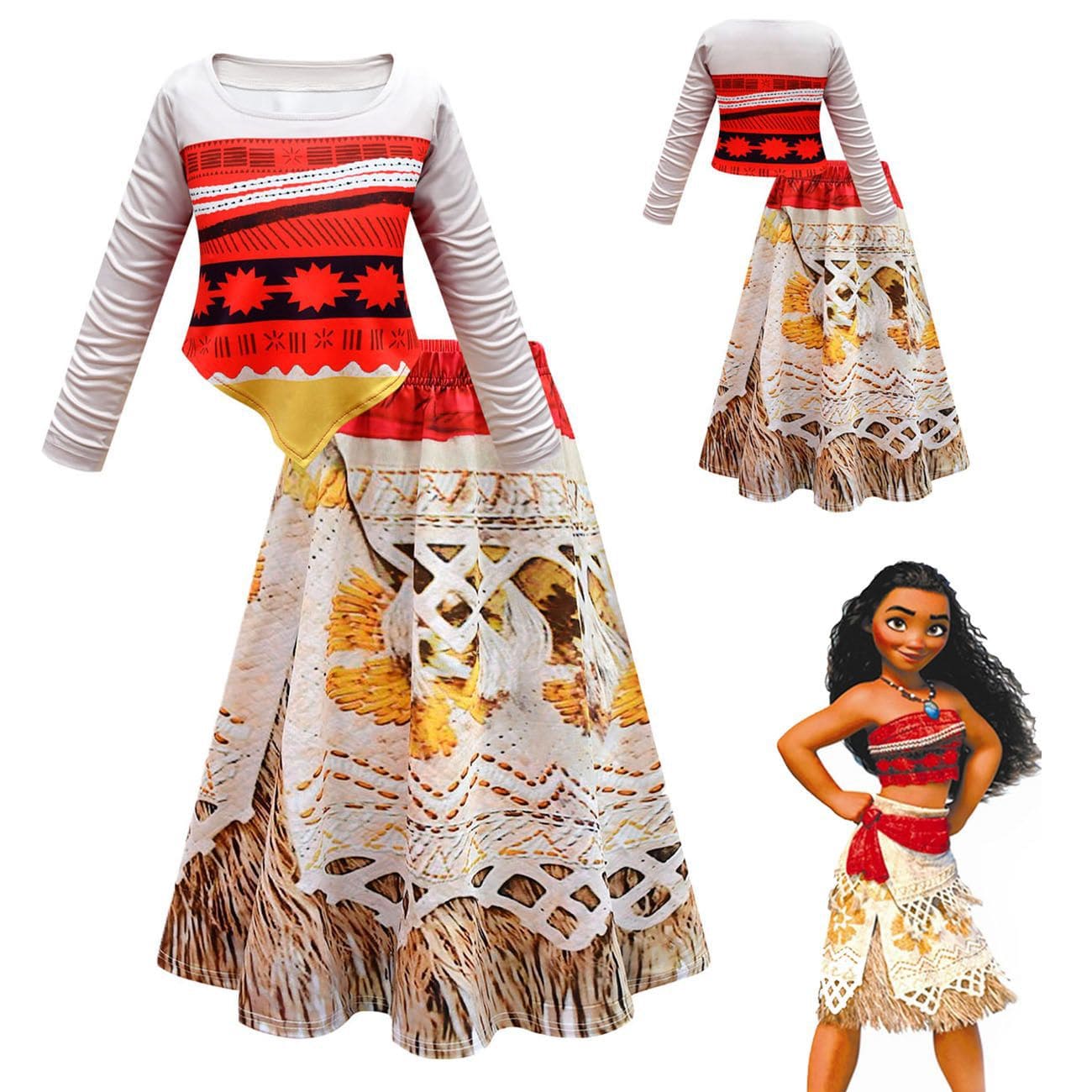 Moana Costume Skirt Set